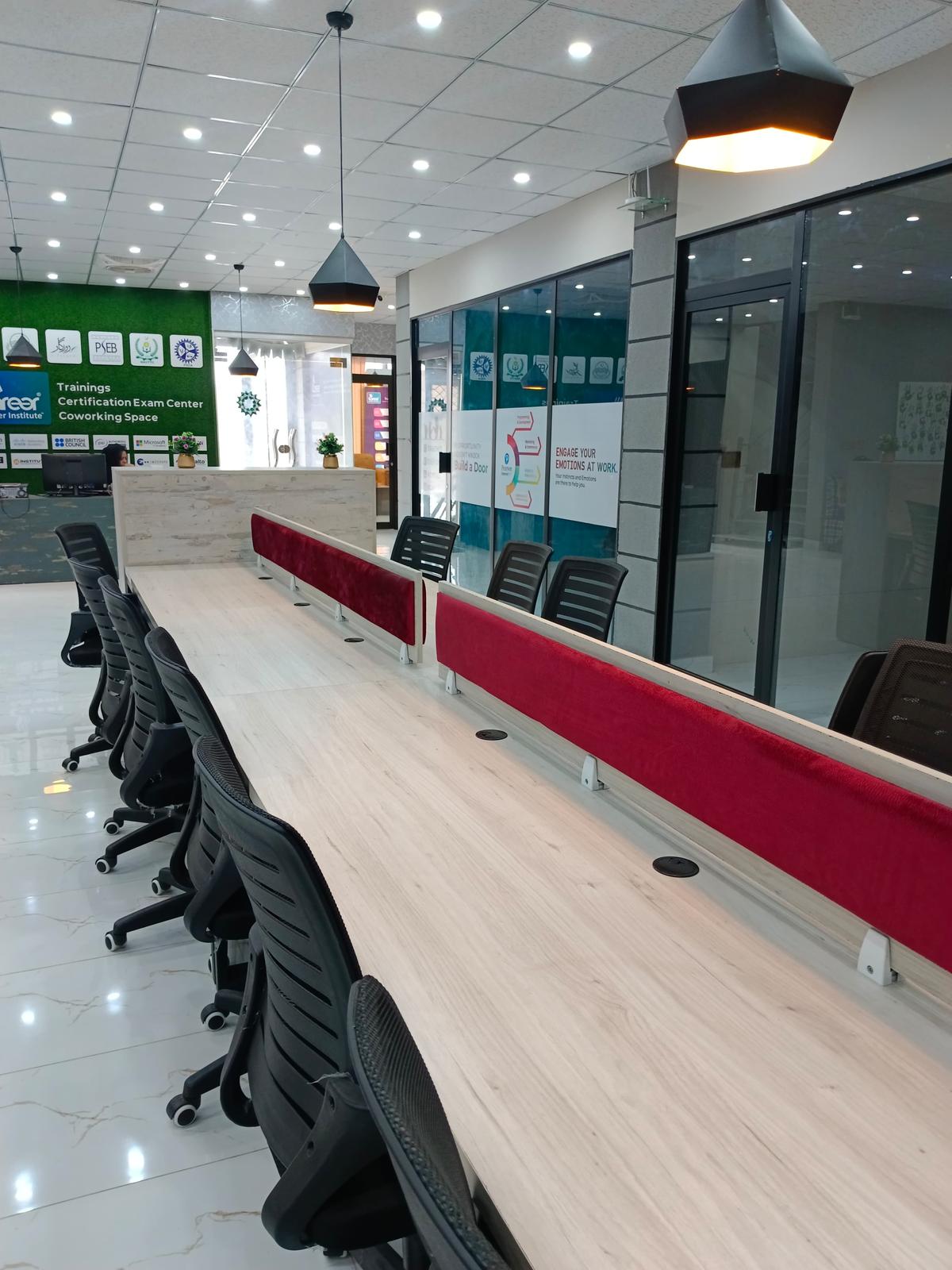 Co-working main hall with reception